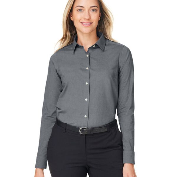 CrownLux Performance® Ladies' Spencer Poplin Shirt Thumbnail