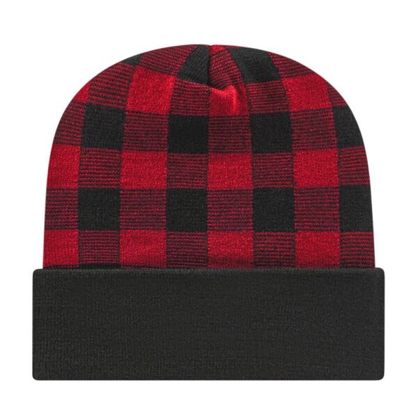 USA-Made Plaid Beanie Thumbnail